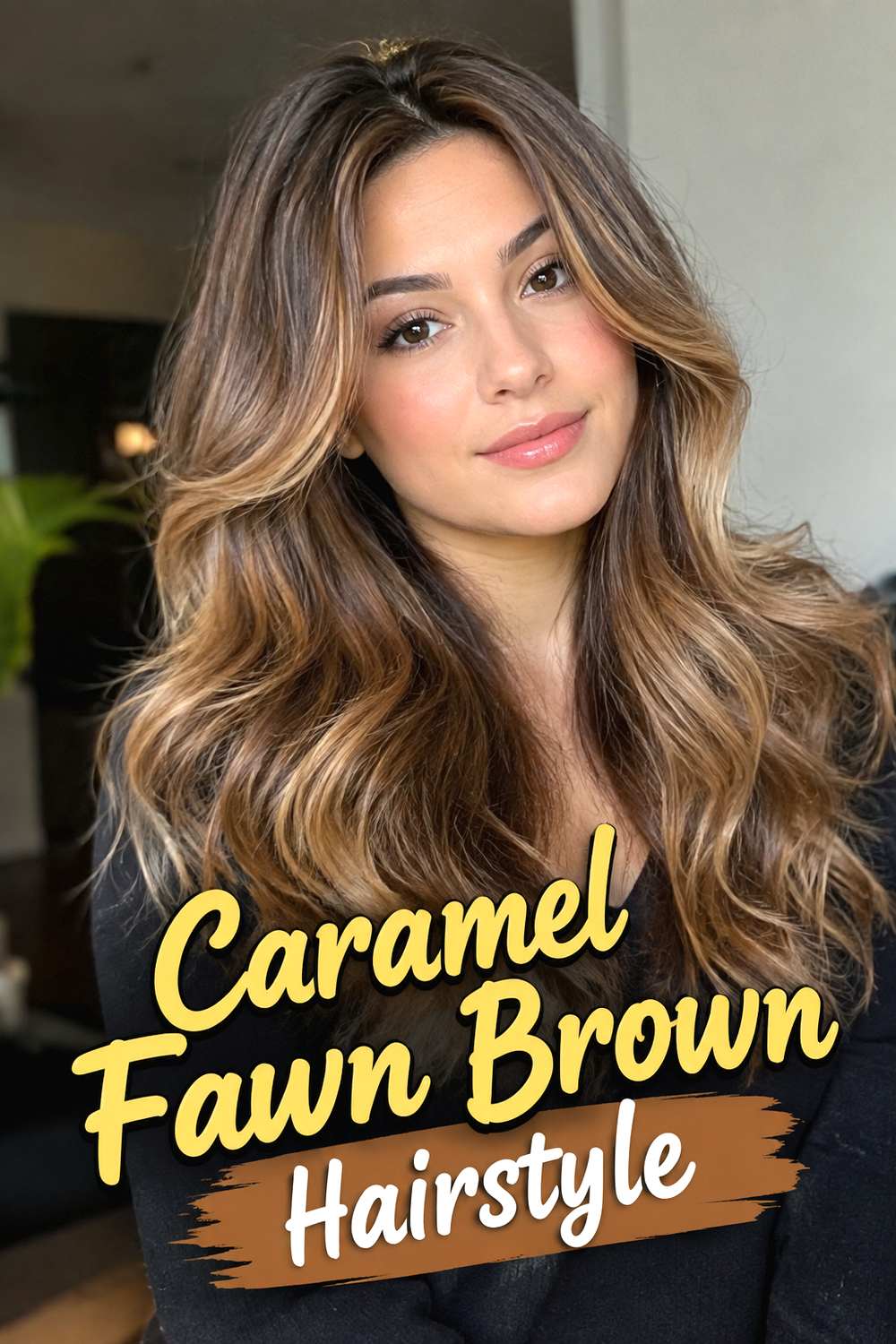 Caramel Fawn Brown Hairstyle