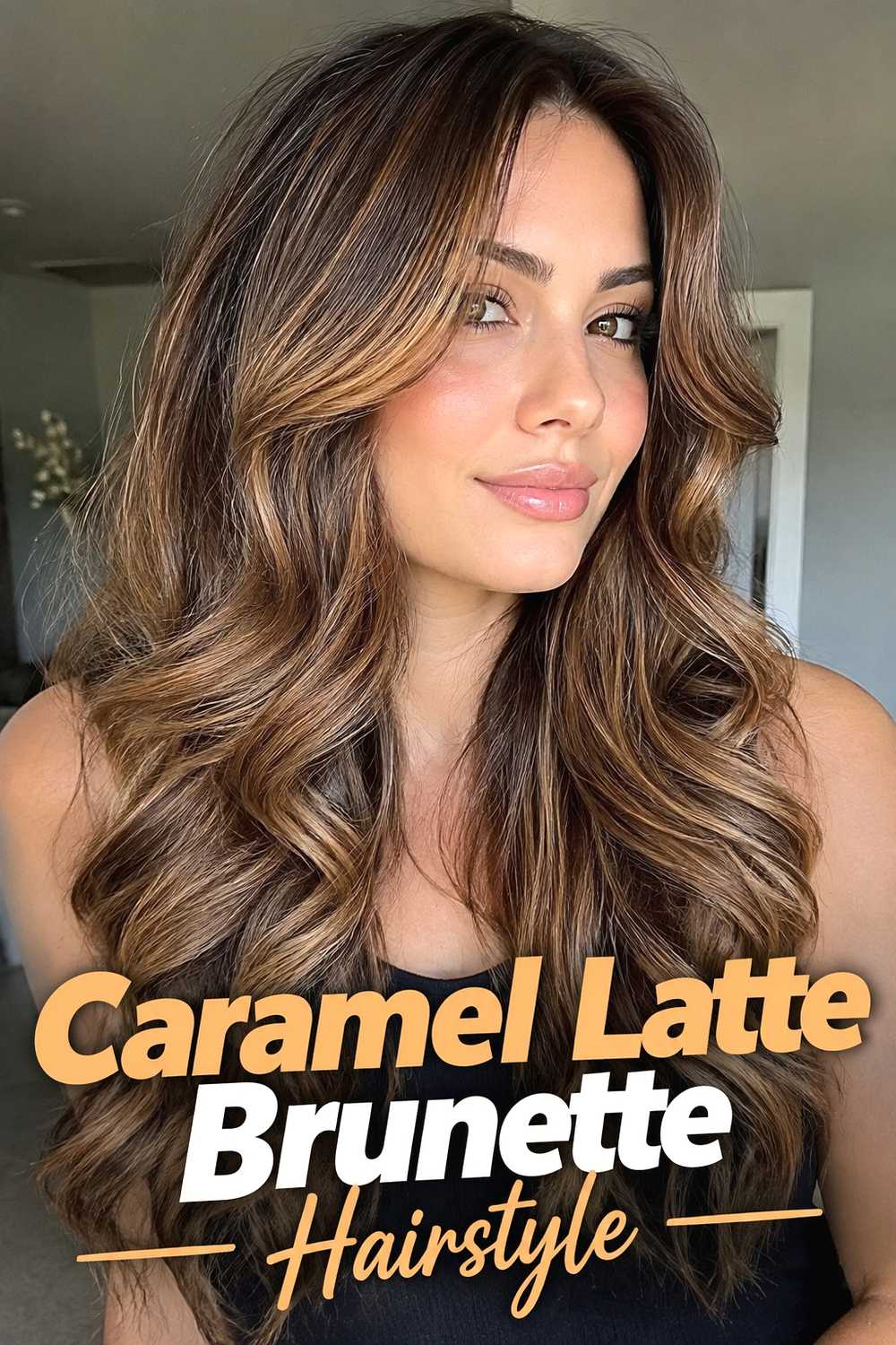 4. Caramel Latte Brunette Hairstyle