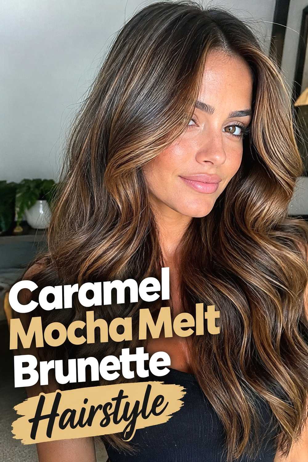 4. Caramel Mocha Melt Brunette Hairstyle
