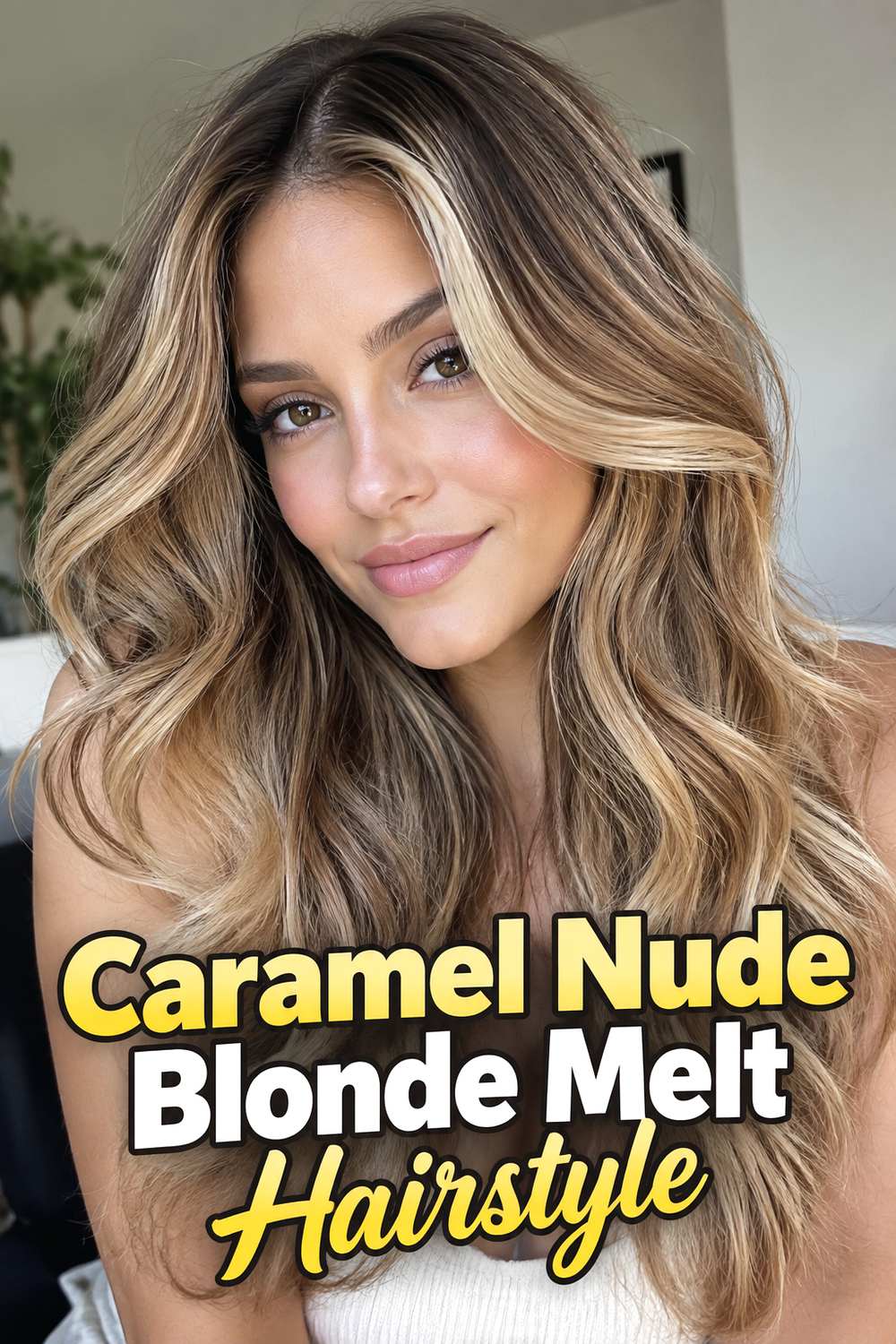 Caramel Nude Blonde Melt Hairstyle