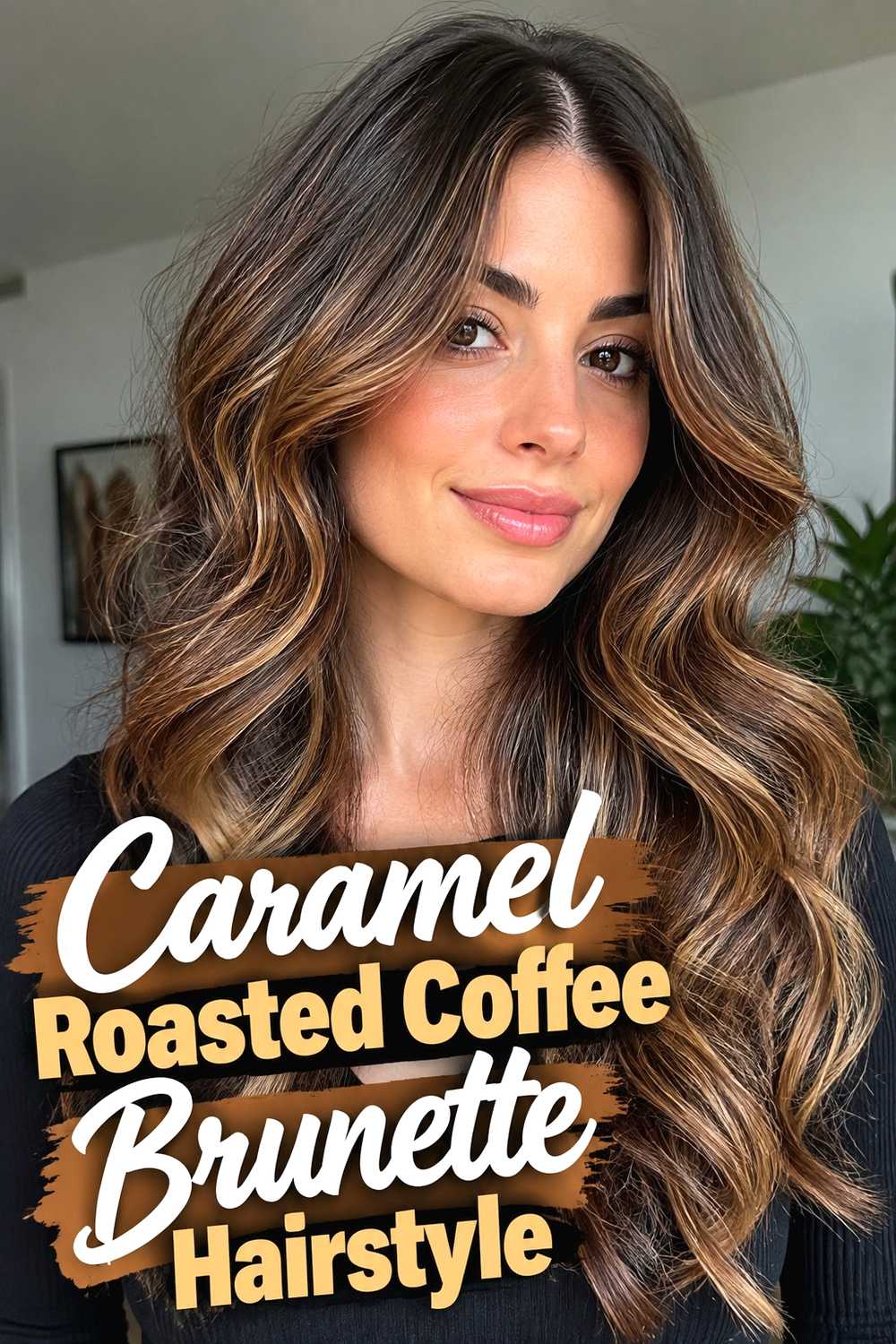 5. Caramel Roasted Coffee Brunette Hairstyle