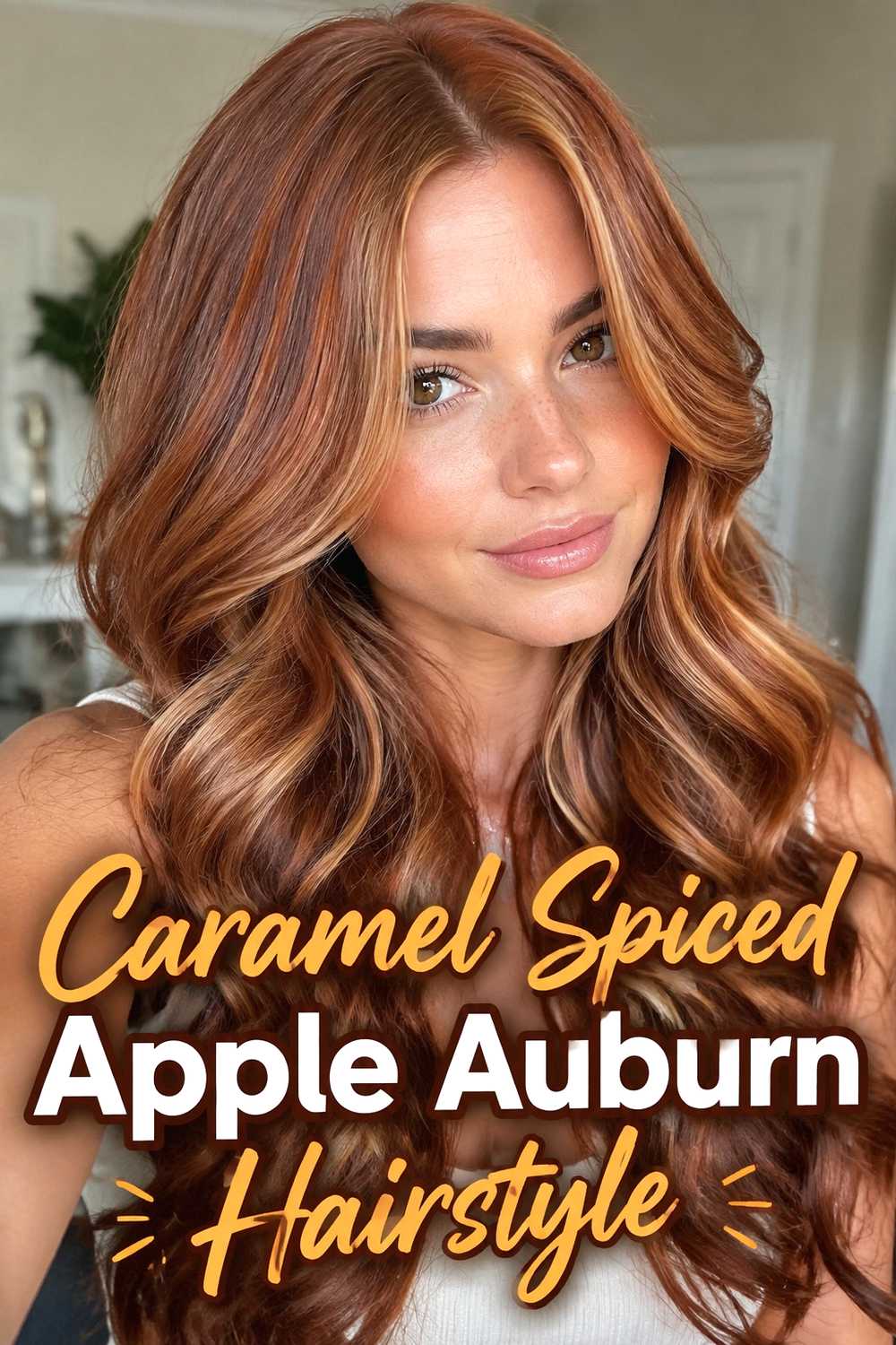 5. Caramel Spiced Apple Auburn Hairstyle