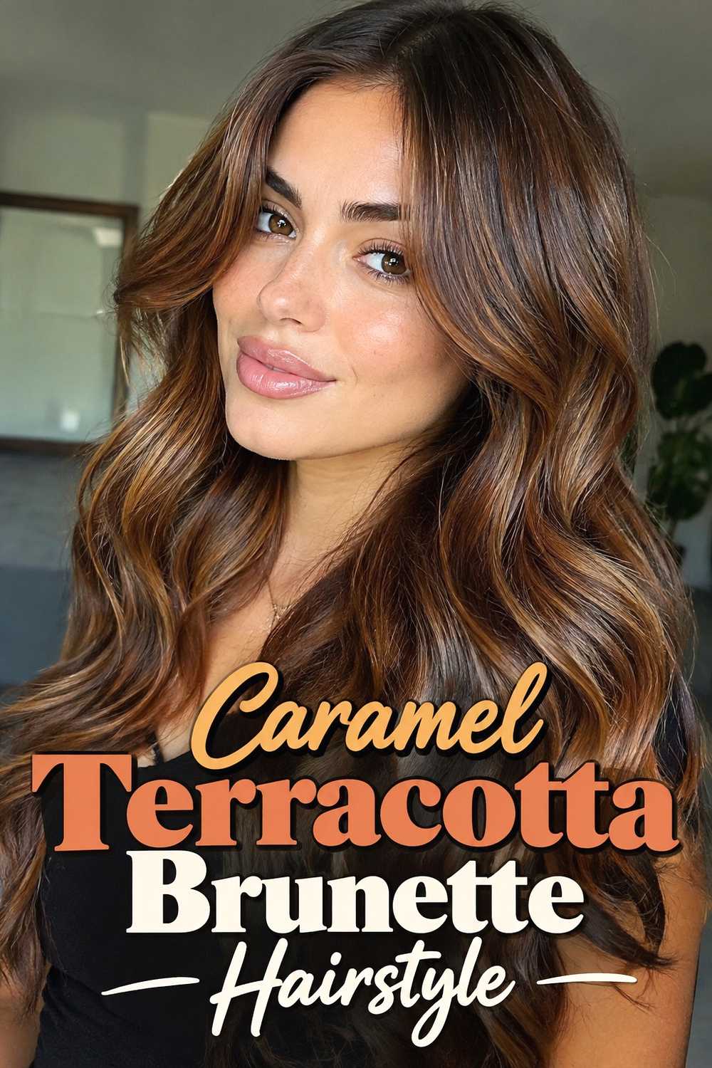 12. Caramel Terracotta Brunette Hairstyle