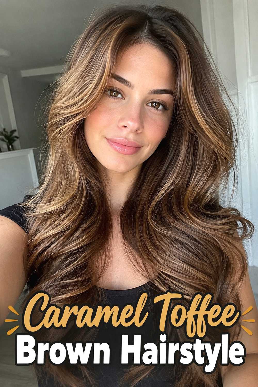 3. Caramel Toffee Brown Hairstyle