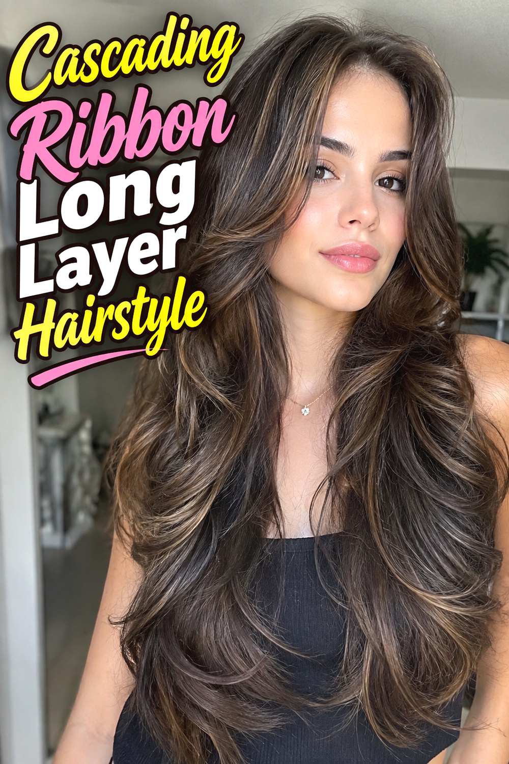 10. Cascading Ribbon Long Layer Hairstyle