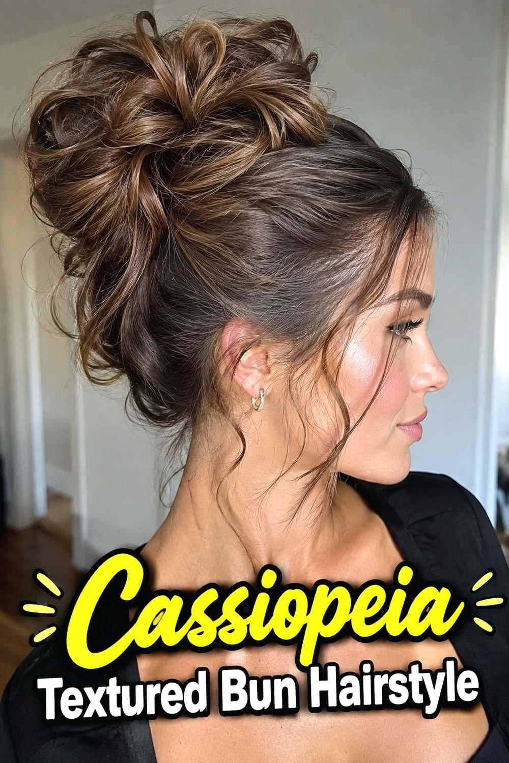 5. Cassiopeia Textured Bun Hairstyle