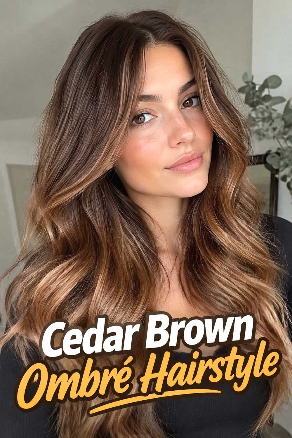 10. Cedar Brown Ombre Hairstyle