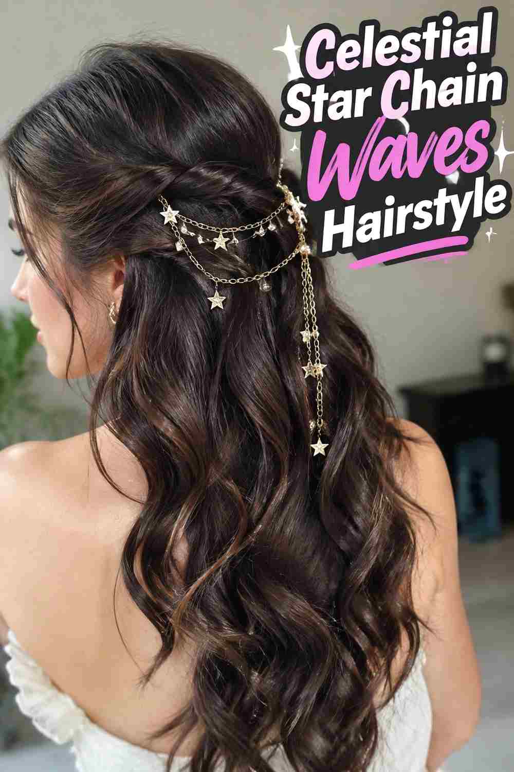 1. Celestial Star Chain Waves Hairstyle