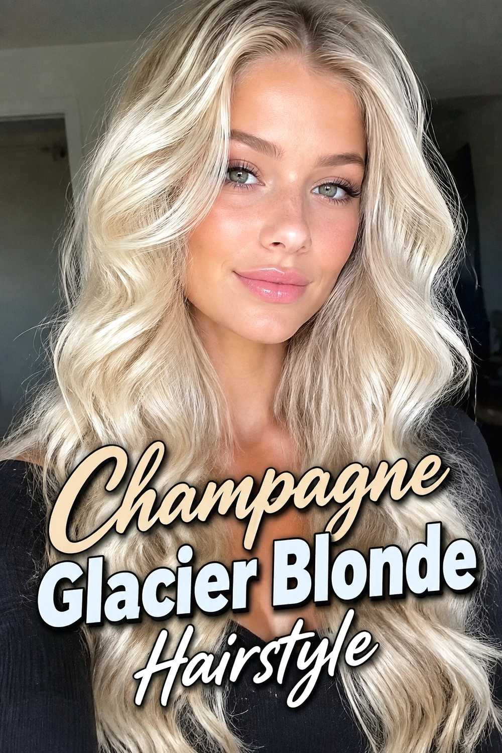 5. Champagne Glacier Blonde Hairstyle