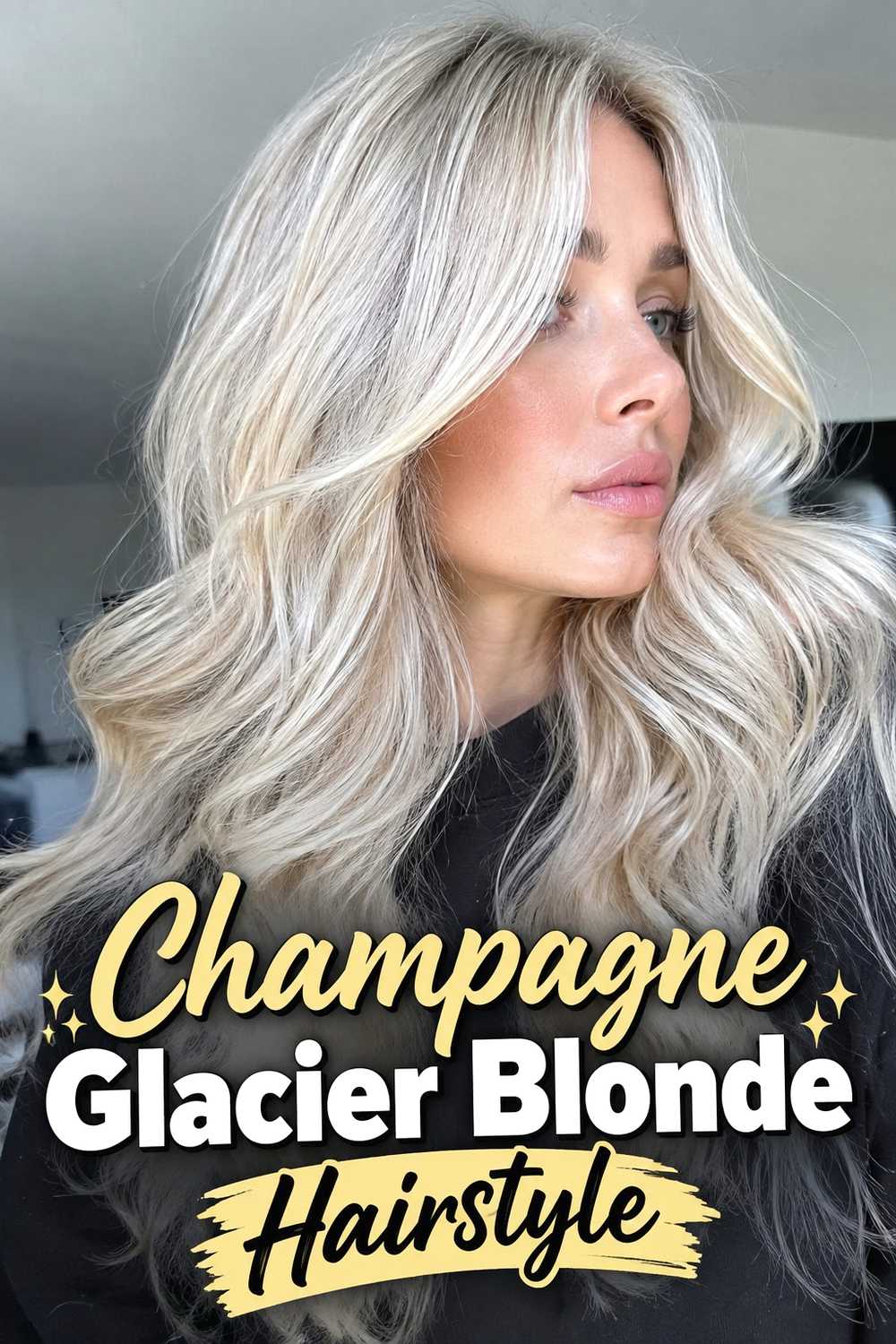 5. Champagne Glacier Blonde Hairstyle