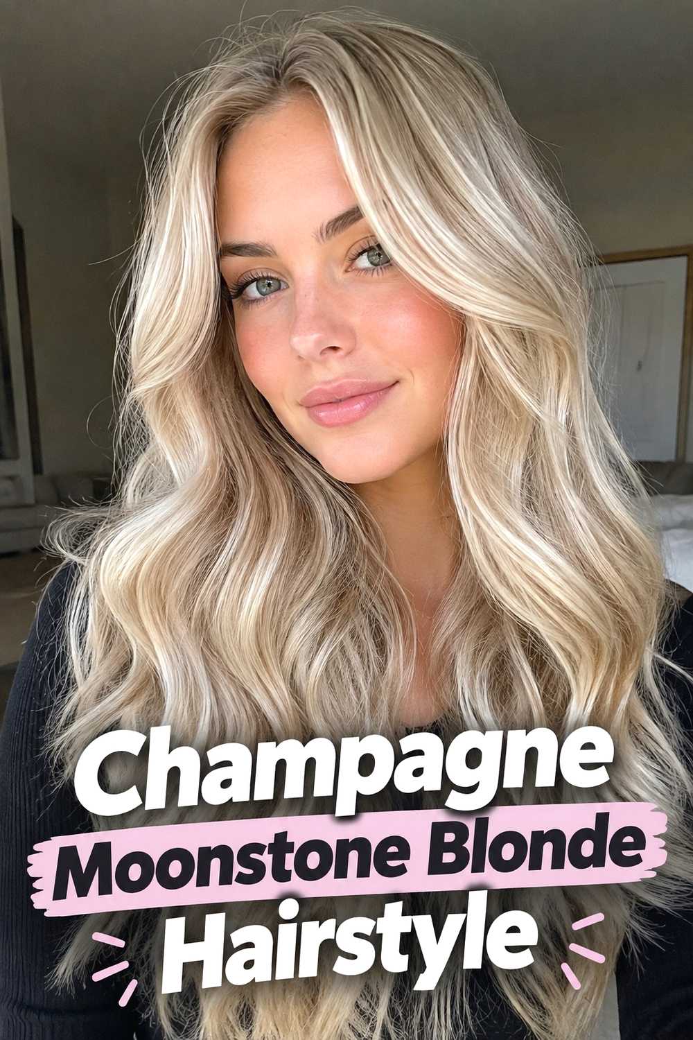 5. Champagne Moonstone Blonde Hairstyle