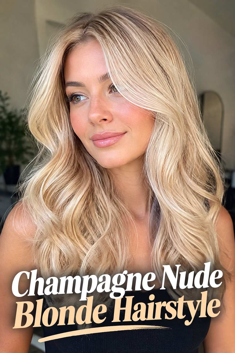 Champagne Nude Blonde Hairstyle