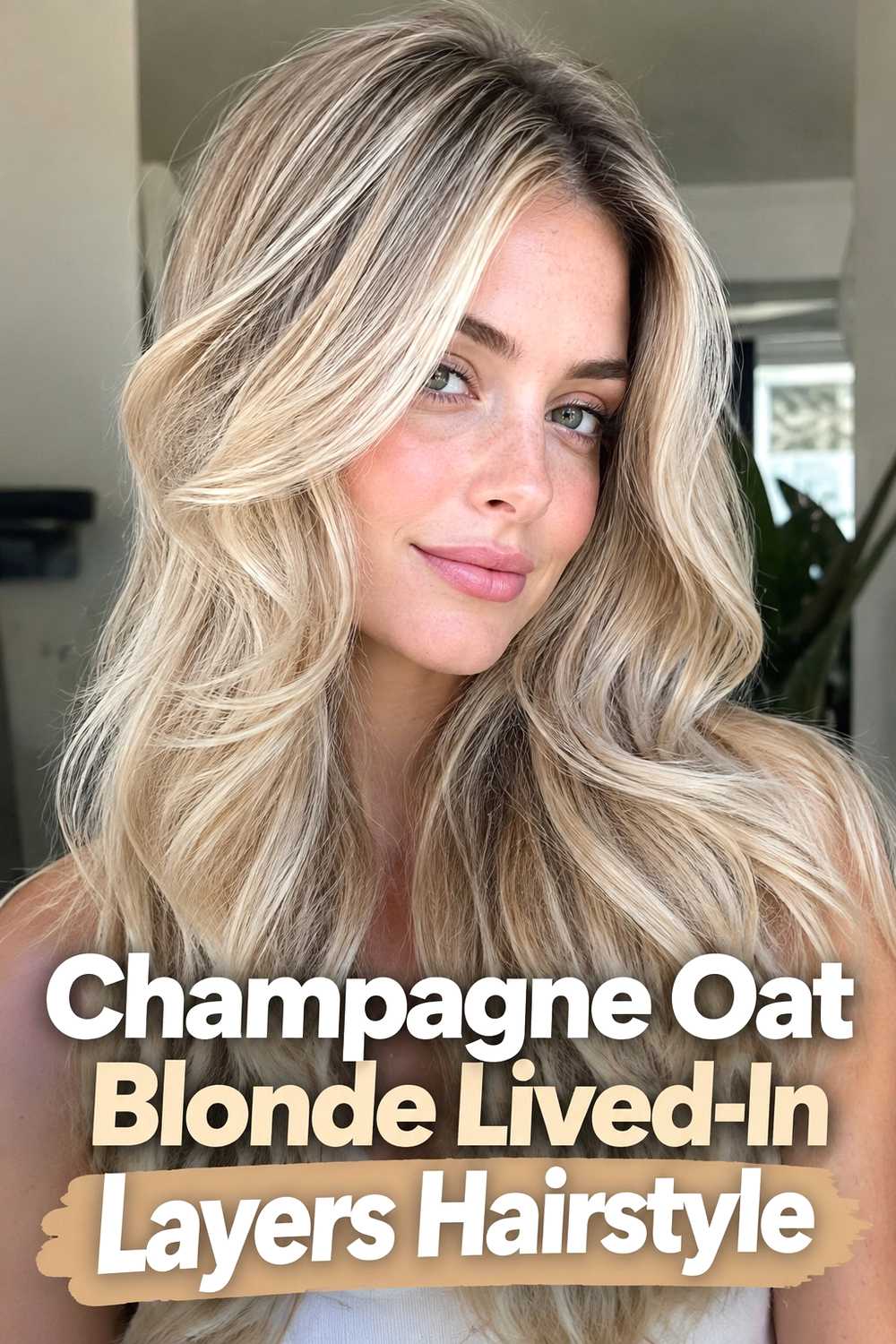 5. Champagne Oat Blonde Lived In Layers Hairstyle