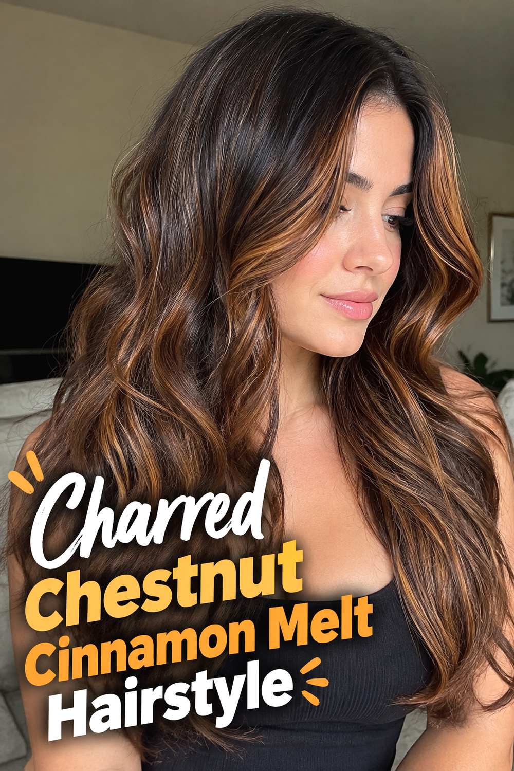 Charred Chestnut Cinnamon Melt Hairstyle