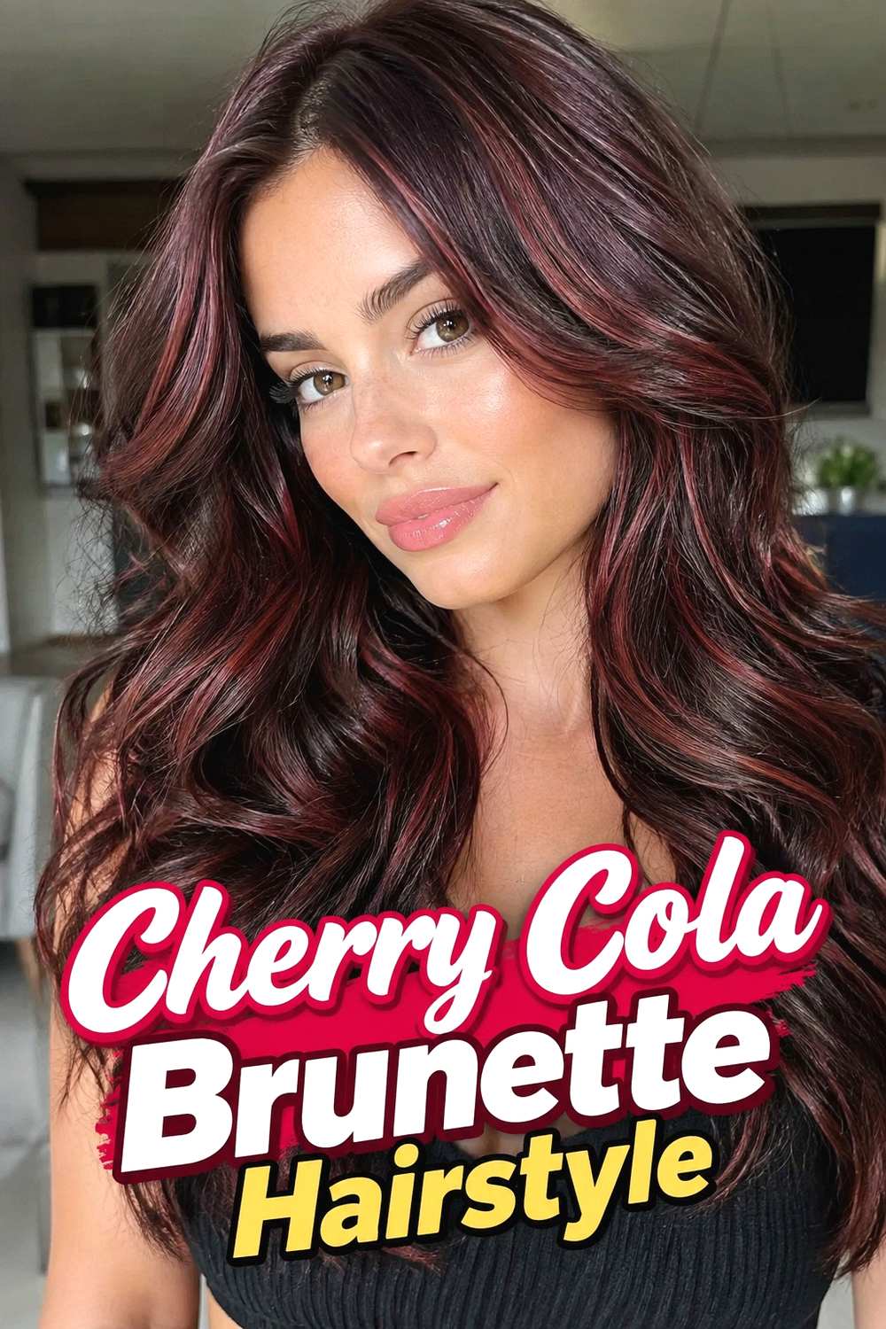 Cherry Cola Brunette Hairstyle