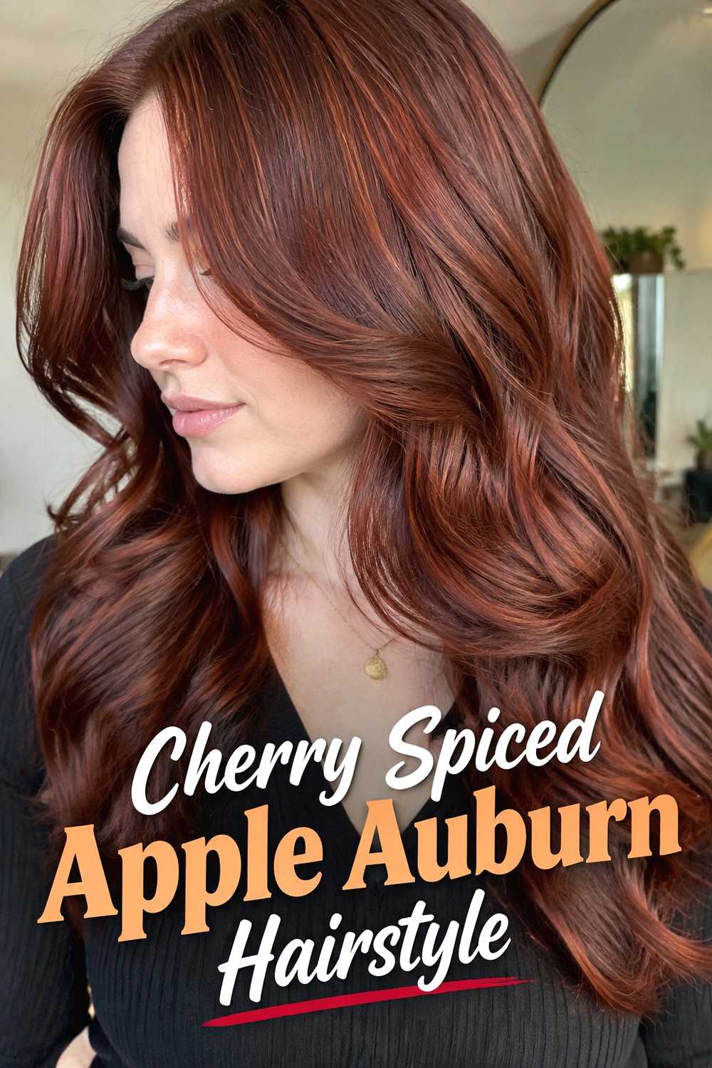 9. Cherry Spiced Apple Auburn Hairstyle