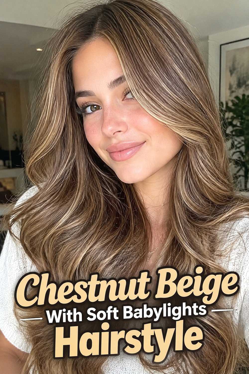20. Chestnut Beige With Soft Babylights Hairstyle