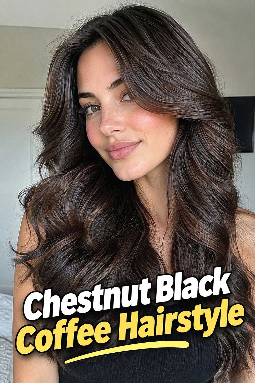 14. Chestnut Black Coffee Hairstyle
