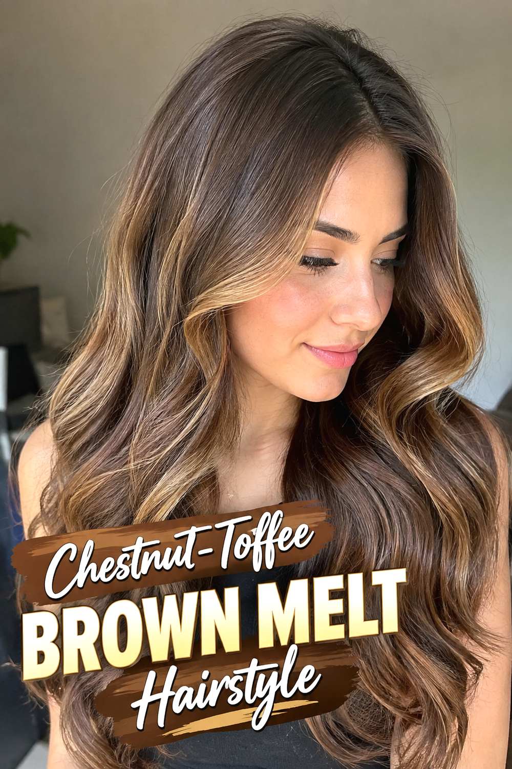 Chestnut-Toffee Brown Melt Hairstyle