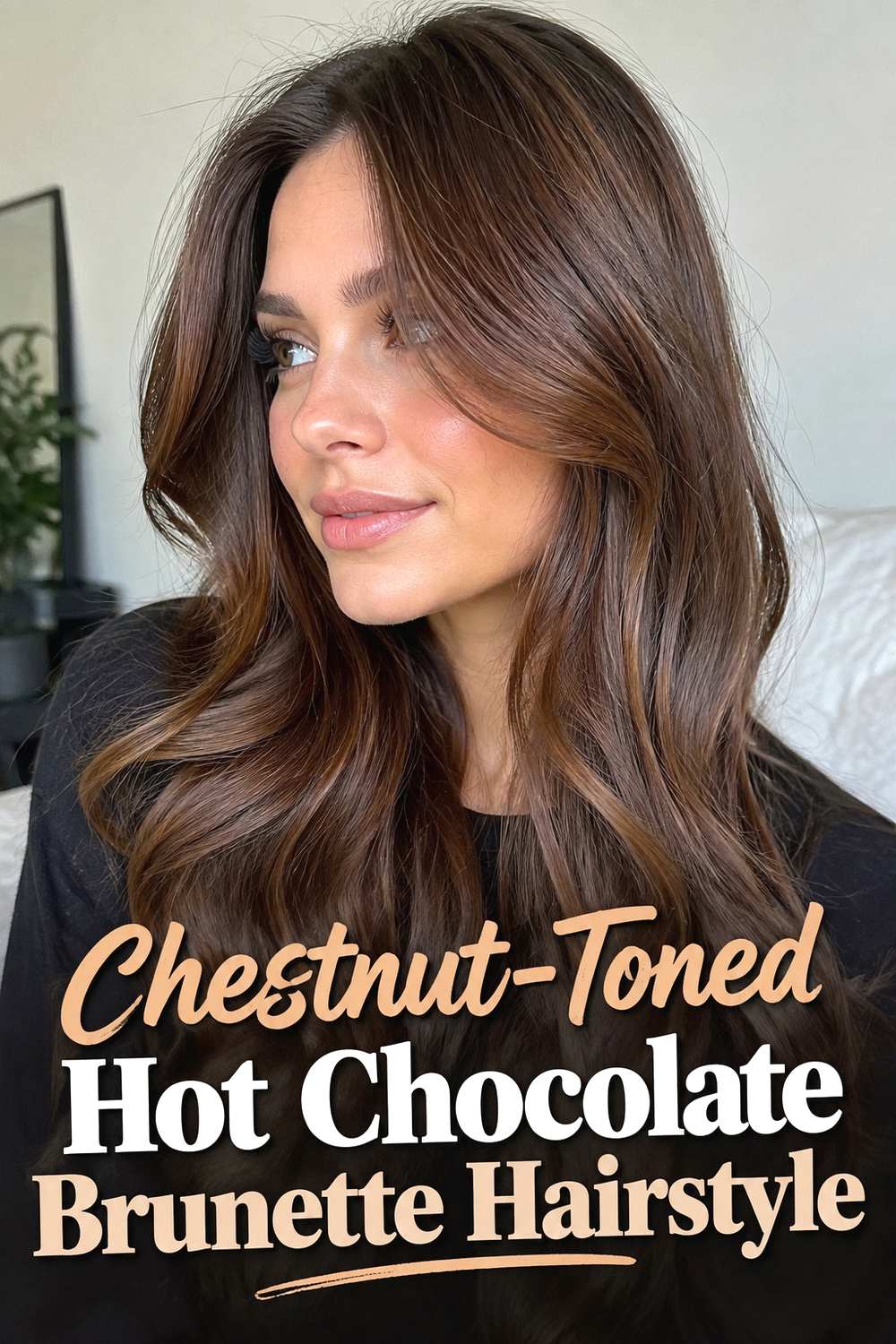 5. Chestnut Toned Hot Chocolate Brunette Hairstyle