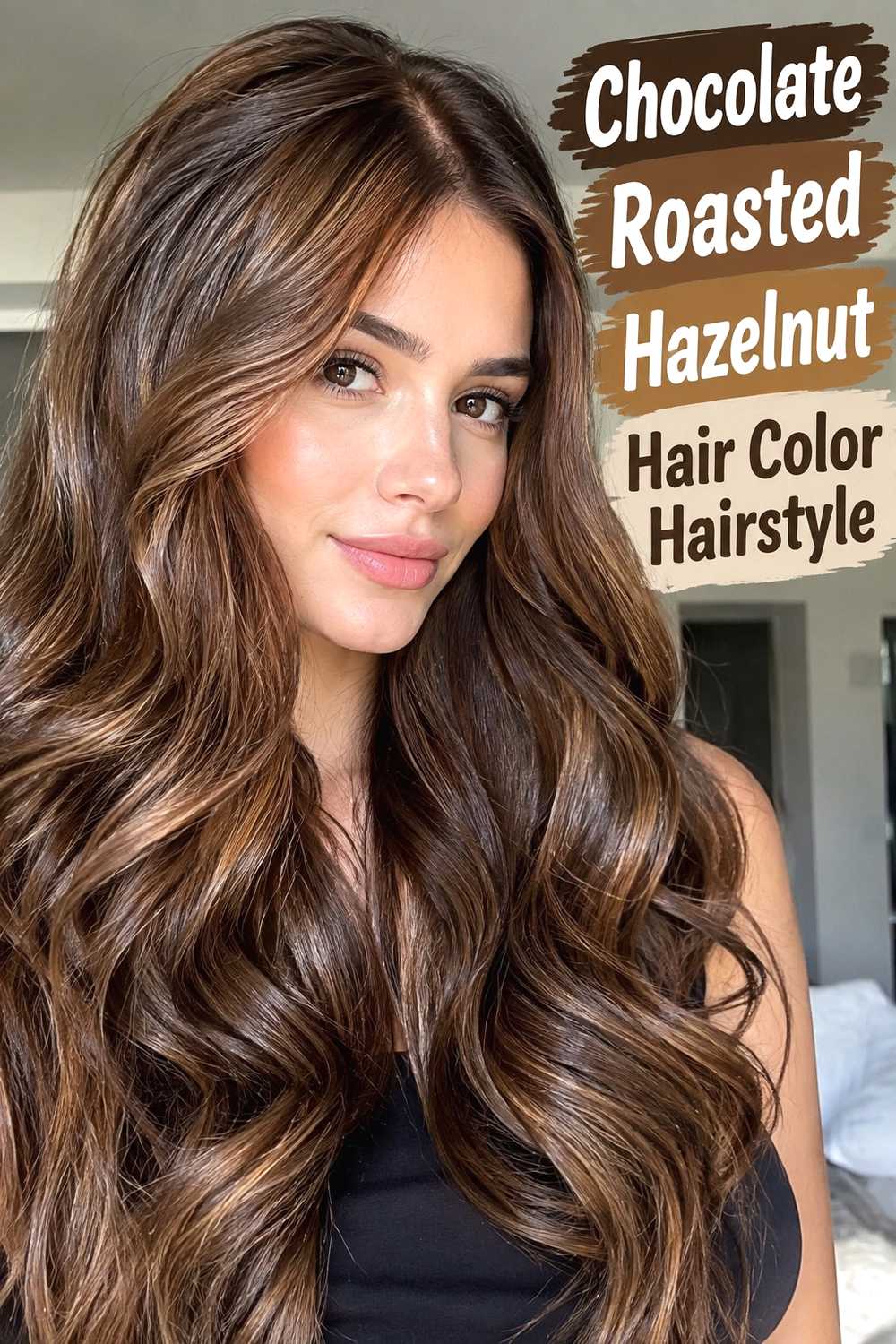 6. Chocolate Roasted Hazelnut Hair Color Hairstyle