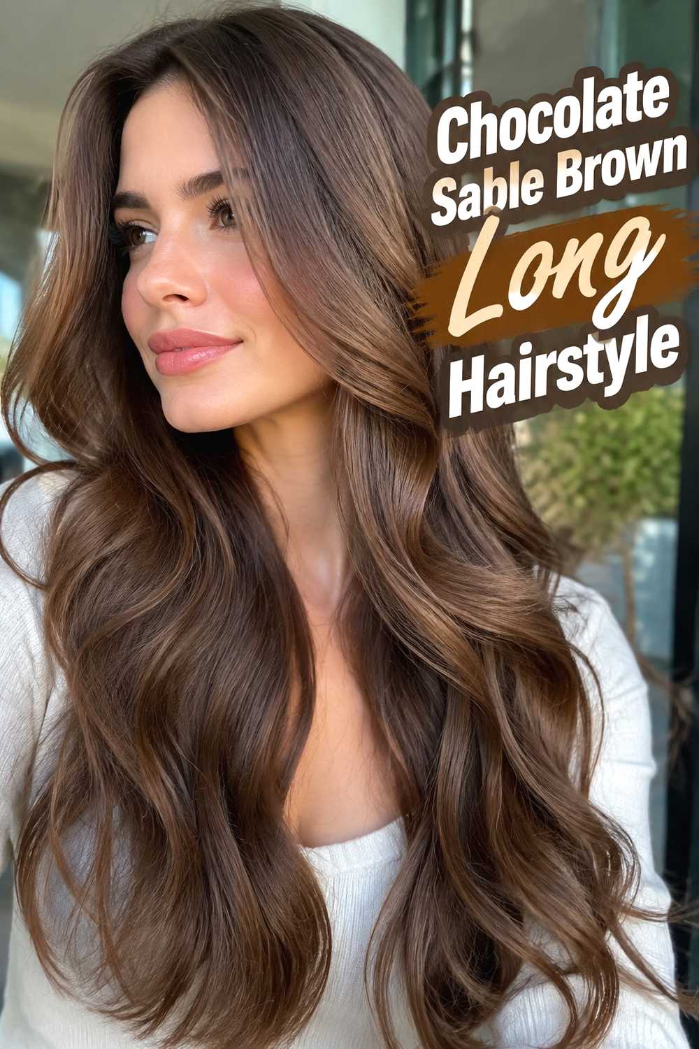 14. Chocolate Sable Brown Long Hairstyle