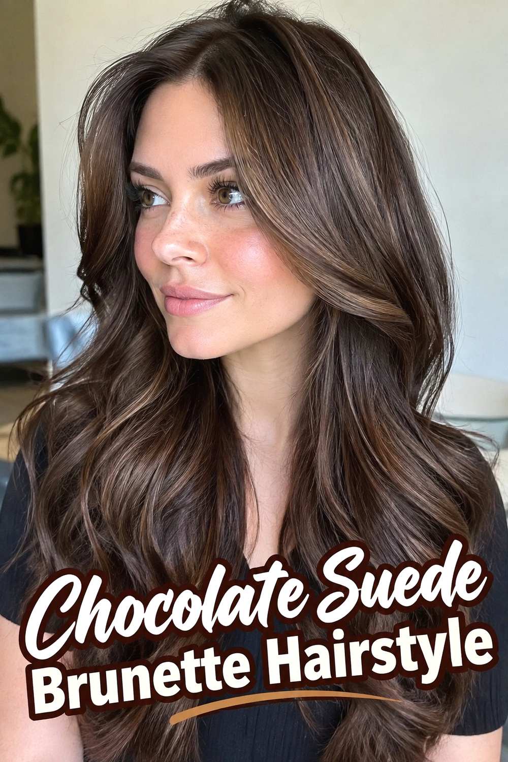10. Chocolate Suede Brunette Hairstyle