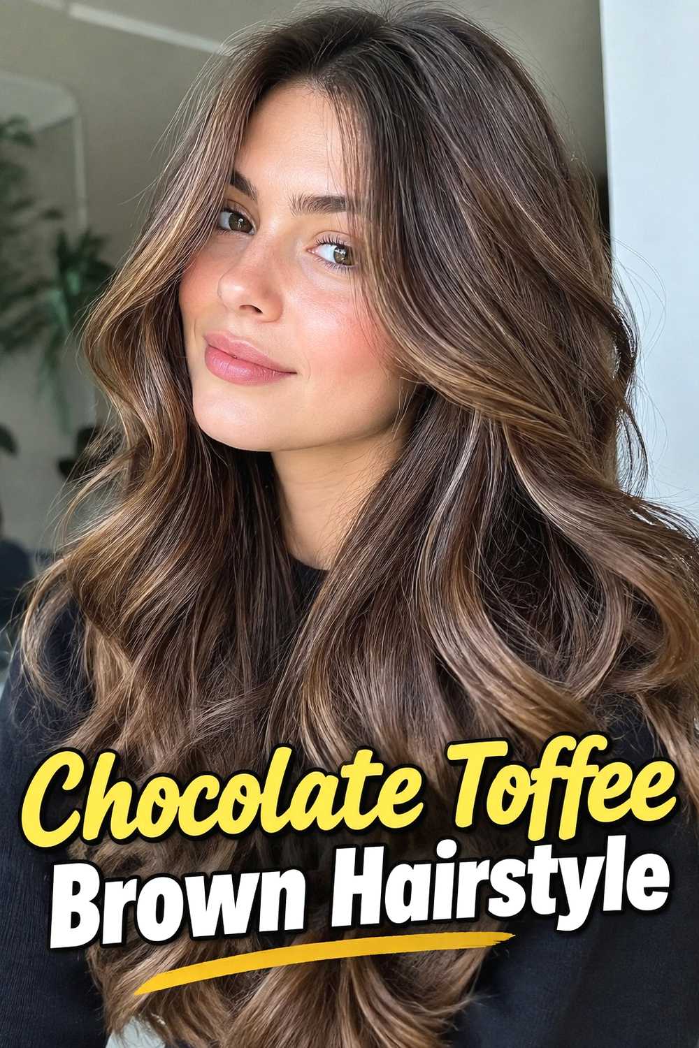 9. Chocolate Toffee Brown Hairstyle