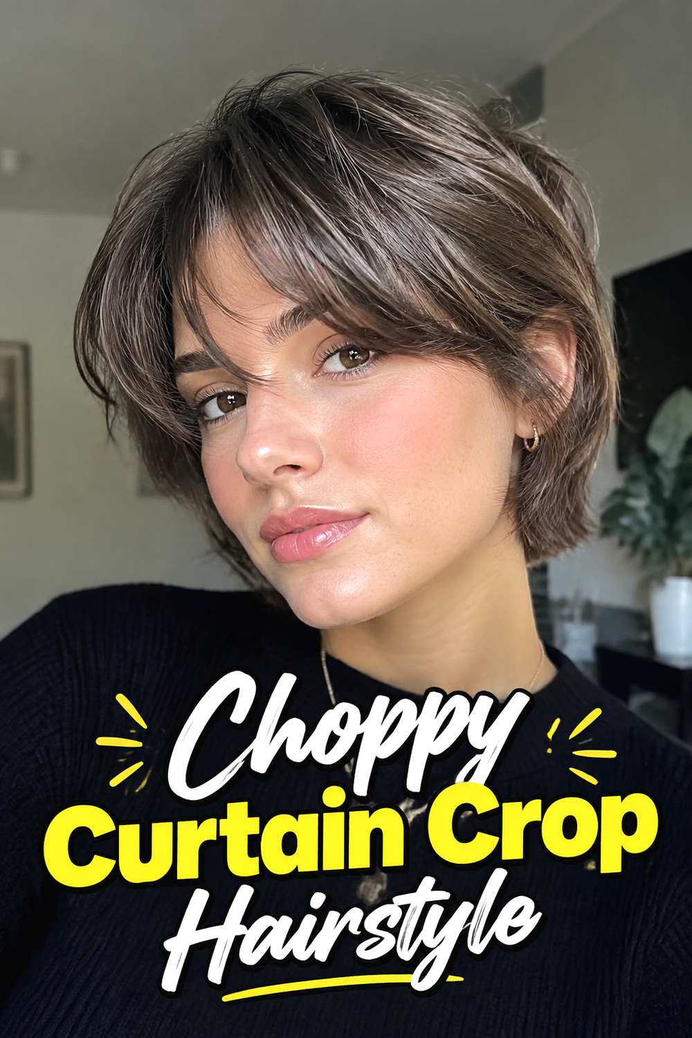 Choppy Curtain Crop Hairstyle