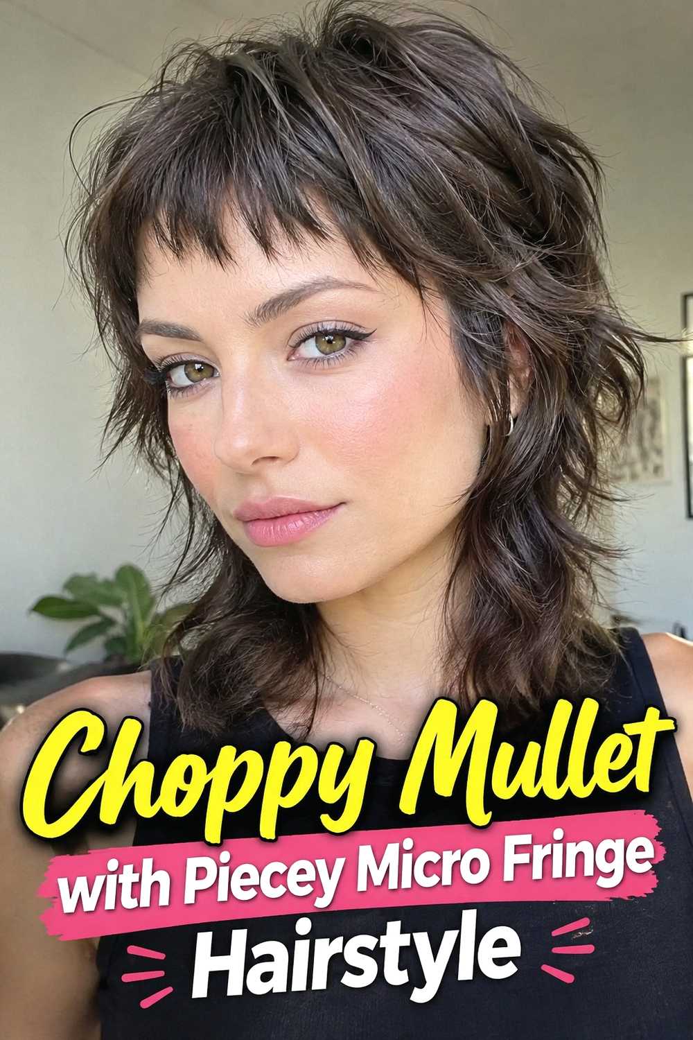 10. Choppy Mullet With Piecey Micro Fringe Hairstyle