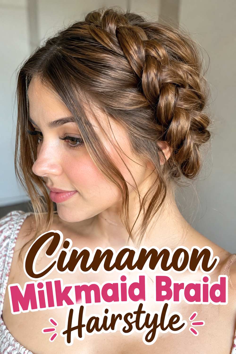 Cinnamon Milkmaid Braid Hairstyle