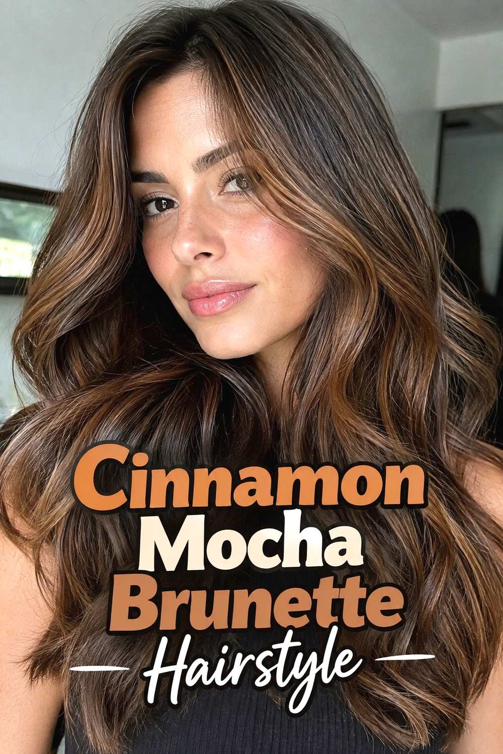 Cinnamon Mocha Brunette Hairstyle