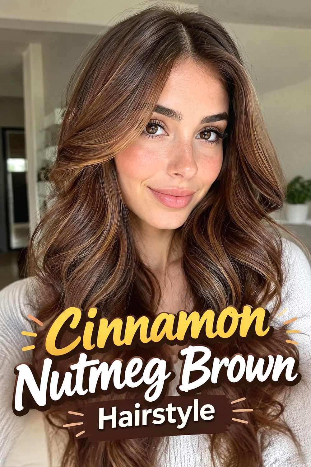 15. Cinnamon Nutmeg Brown Hairstyle