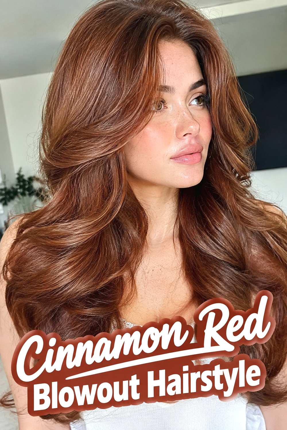 Cinnamon Red Blowout Hairstyle