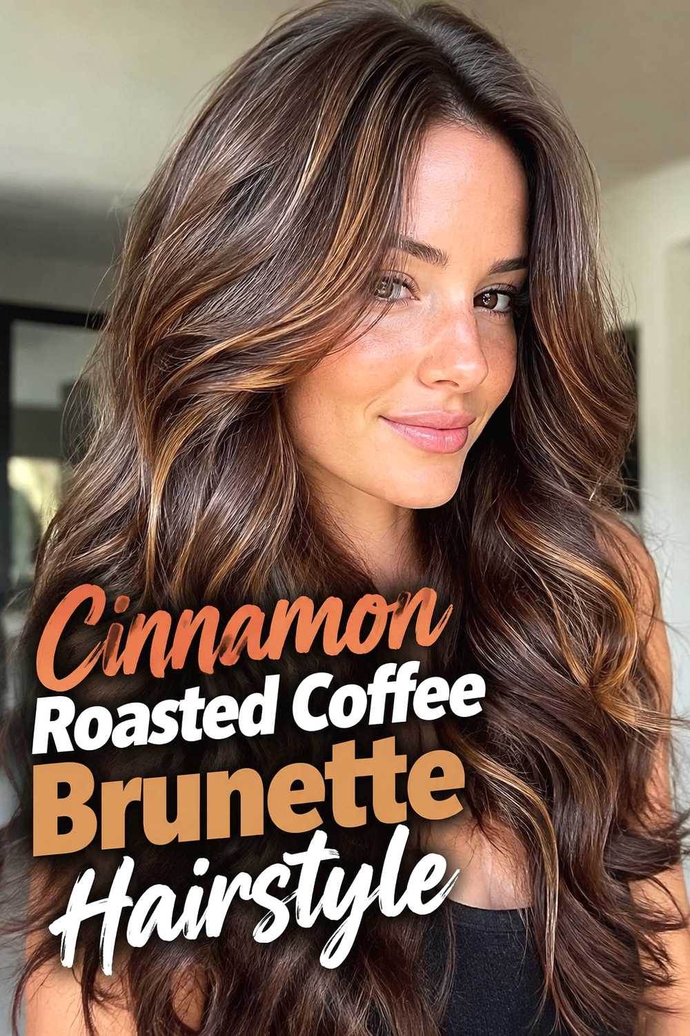 11. Cinnamon Roasted Coffee Brunette Hairstyle