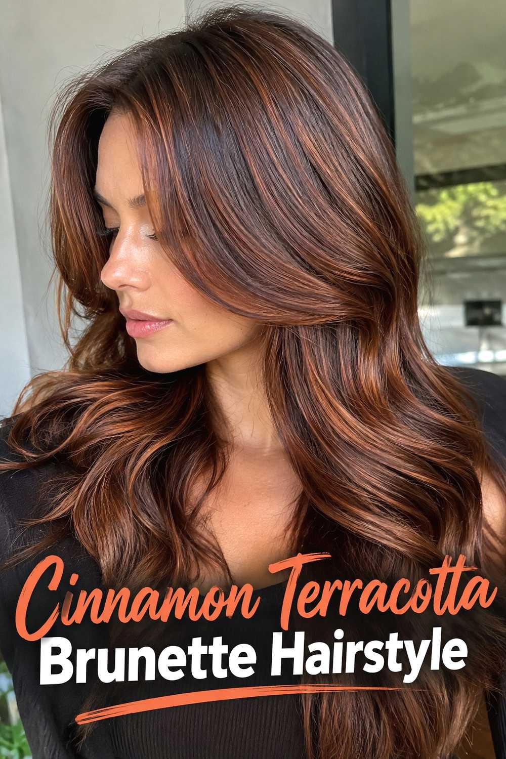 5. Cinnamon Terracotta Brunette Hairstyle