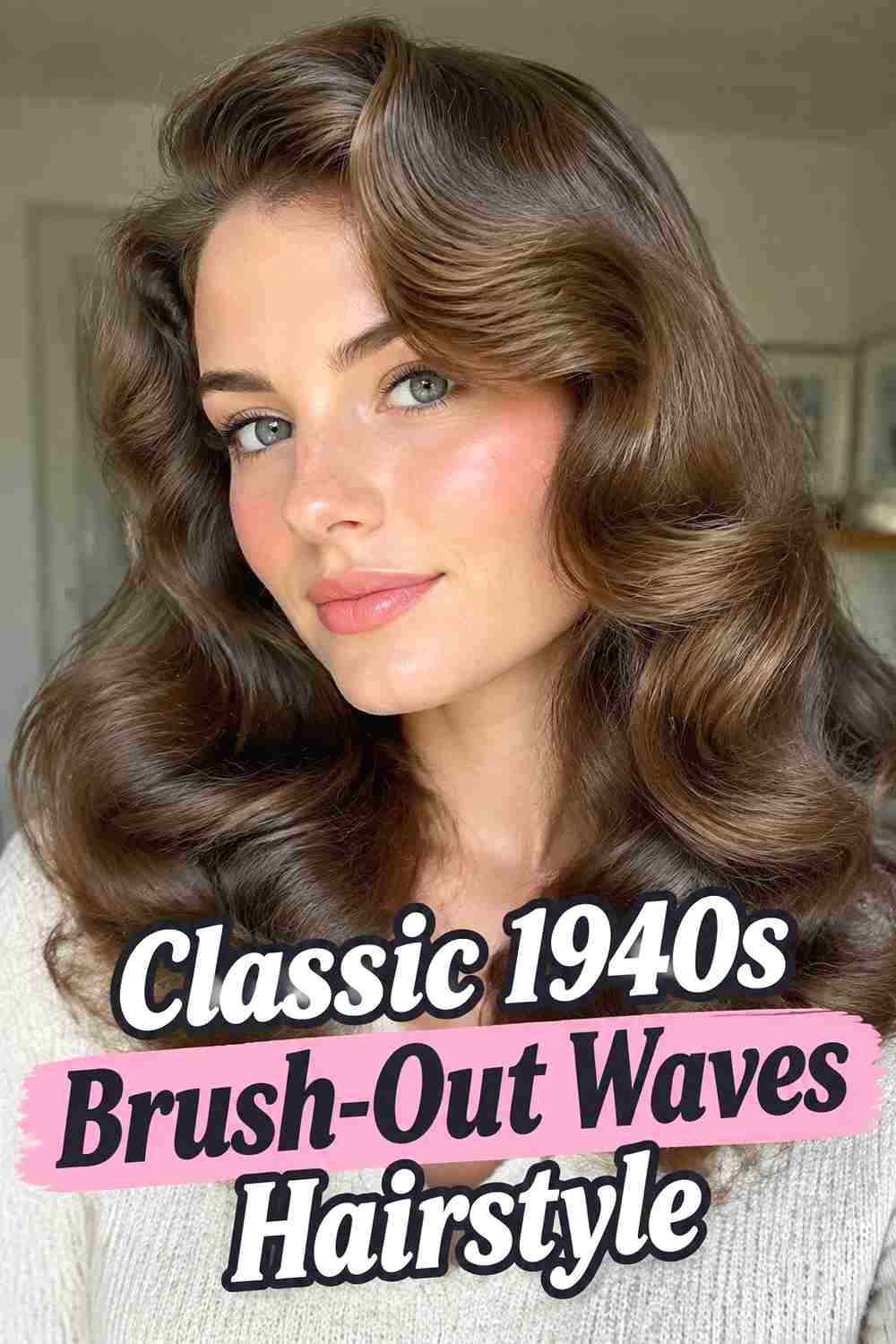 1. Classic 1940s Brush Out Waves Hairstyle