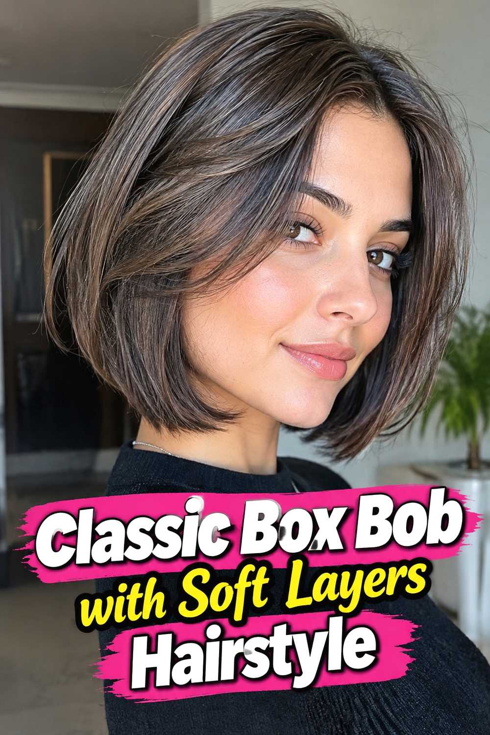 1. Classic Box Bob With Soft Layers Hairstyle
