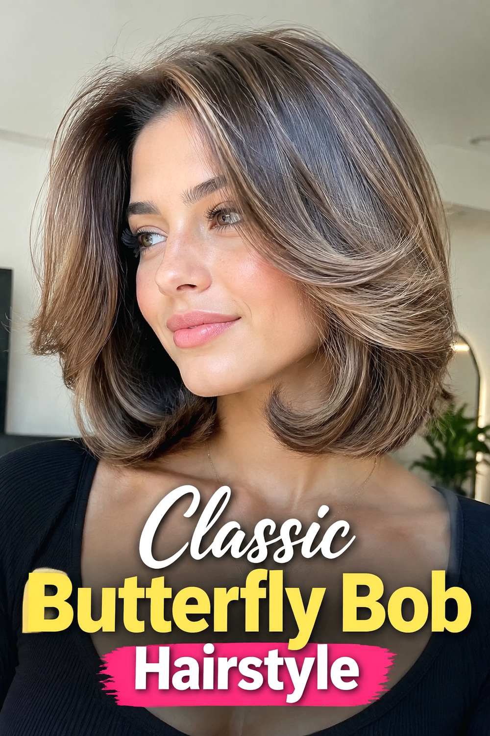 Classic Butterfly Bob Hairstyle