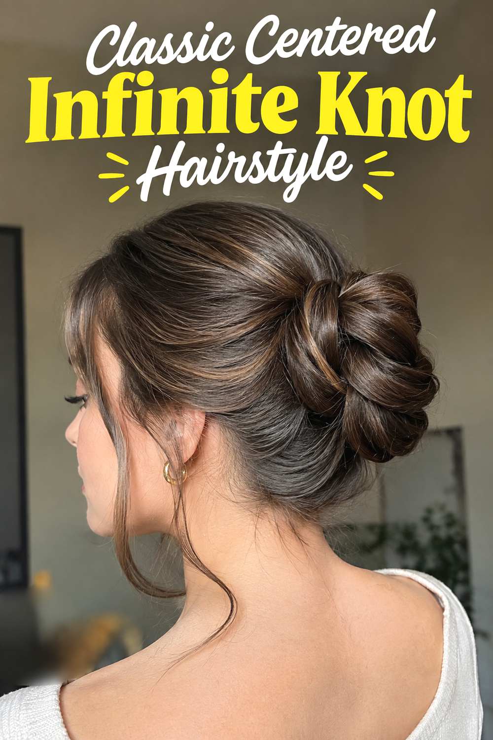 Classic Centered Infinite Knot Hairstyle