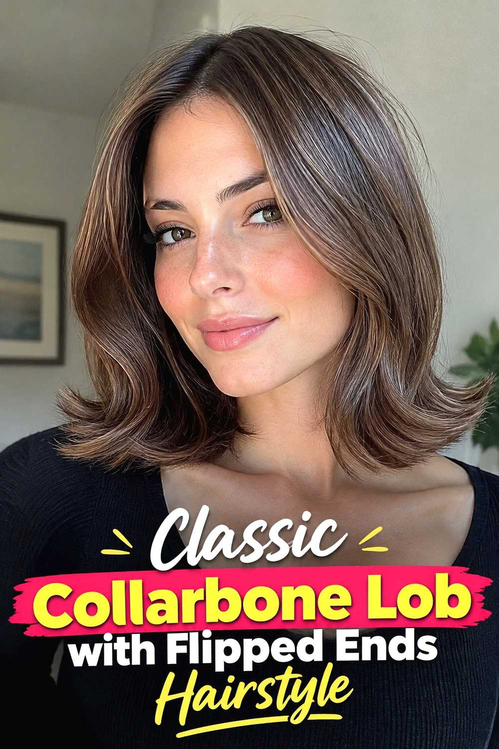 1. Classic Collarbone Lob With Flipped Ends Hairstyle