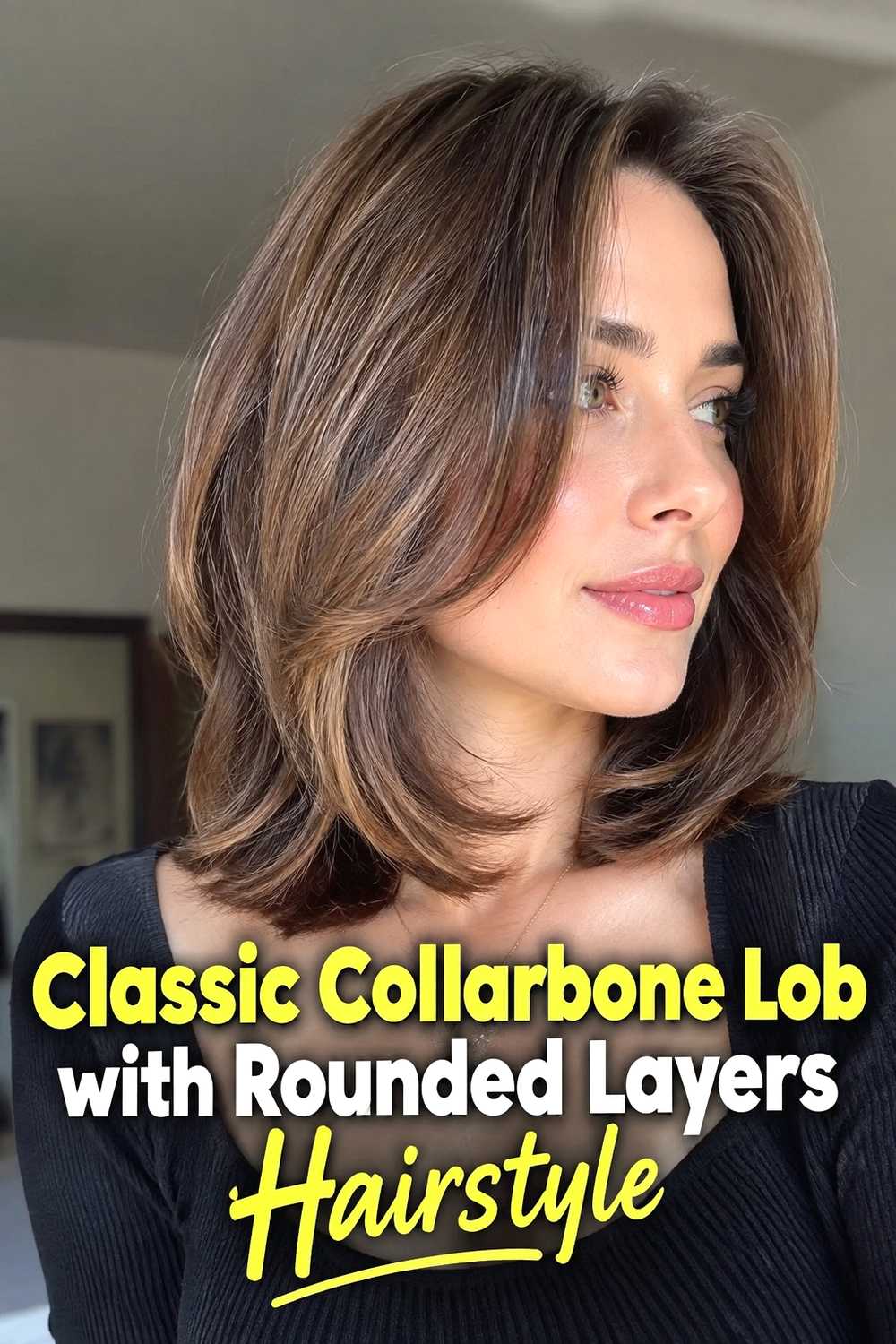 1. Classic Collarbone Lob With Rounded Layers Hairstyle