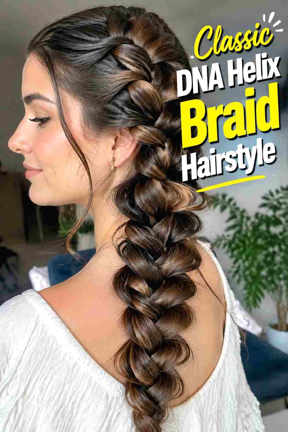 1. Classic Dna Helix Braid Hairstyle