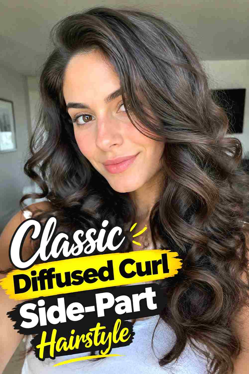 1. Classic Diffused Curl Side Part Hairstyle