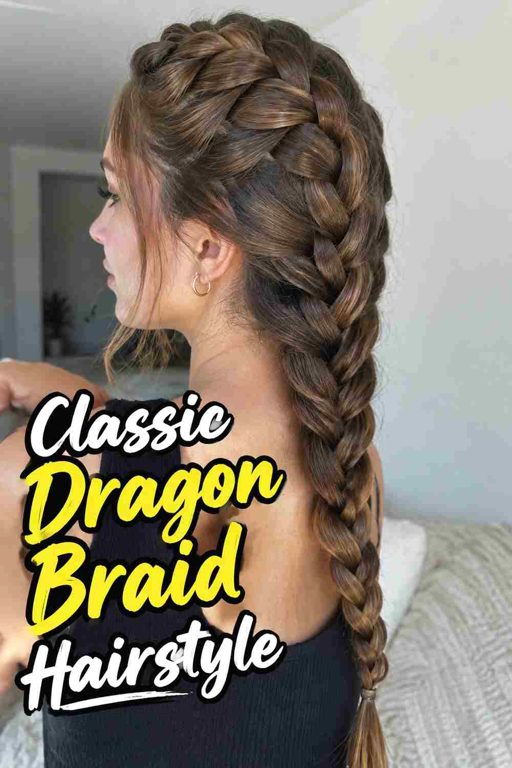 1. Classic Dragon Braid Hairstyle