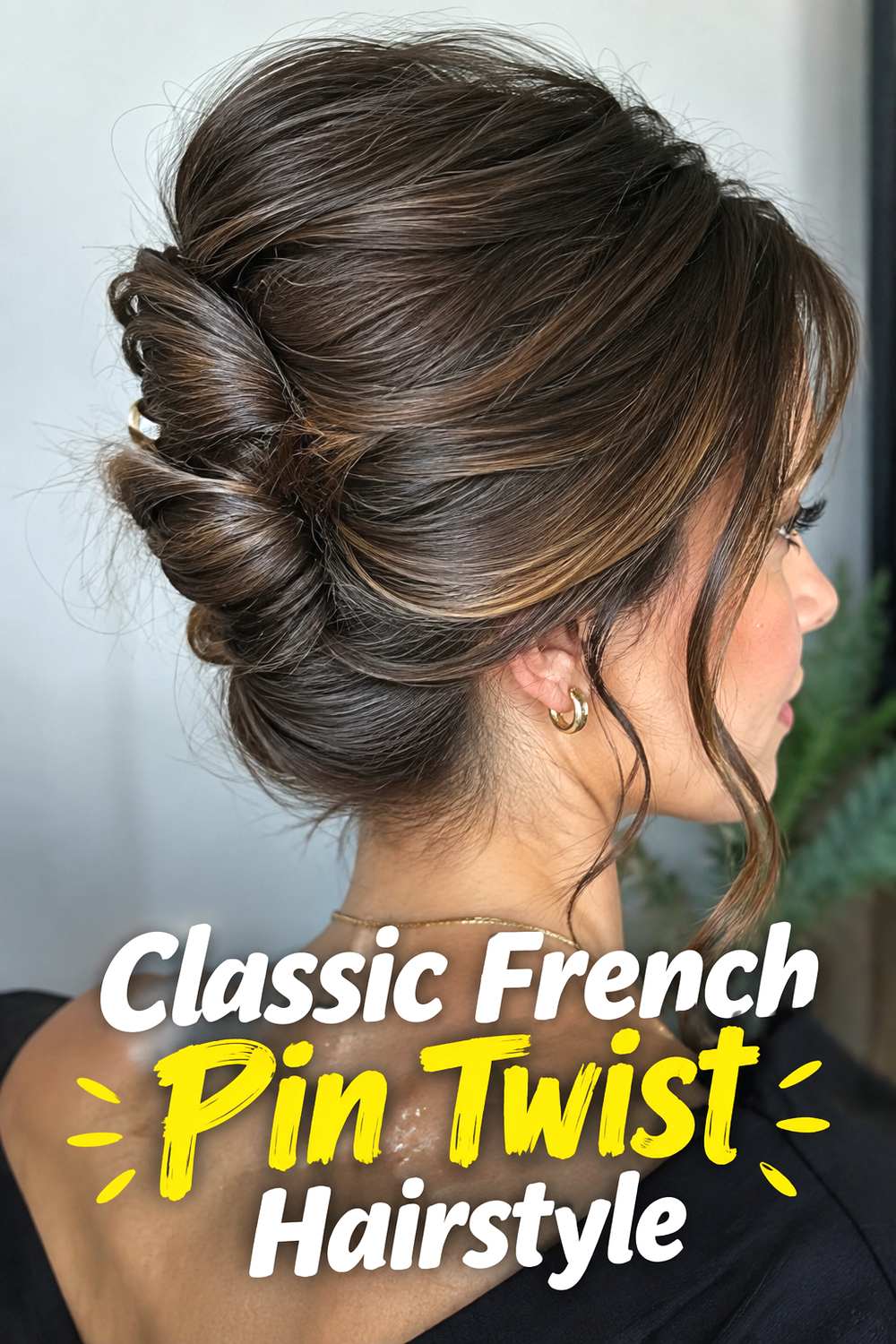 Classic French Pin Twist Hairstyle