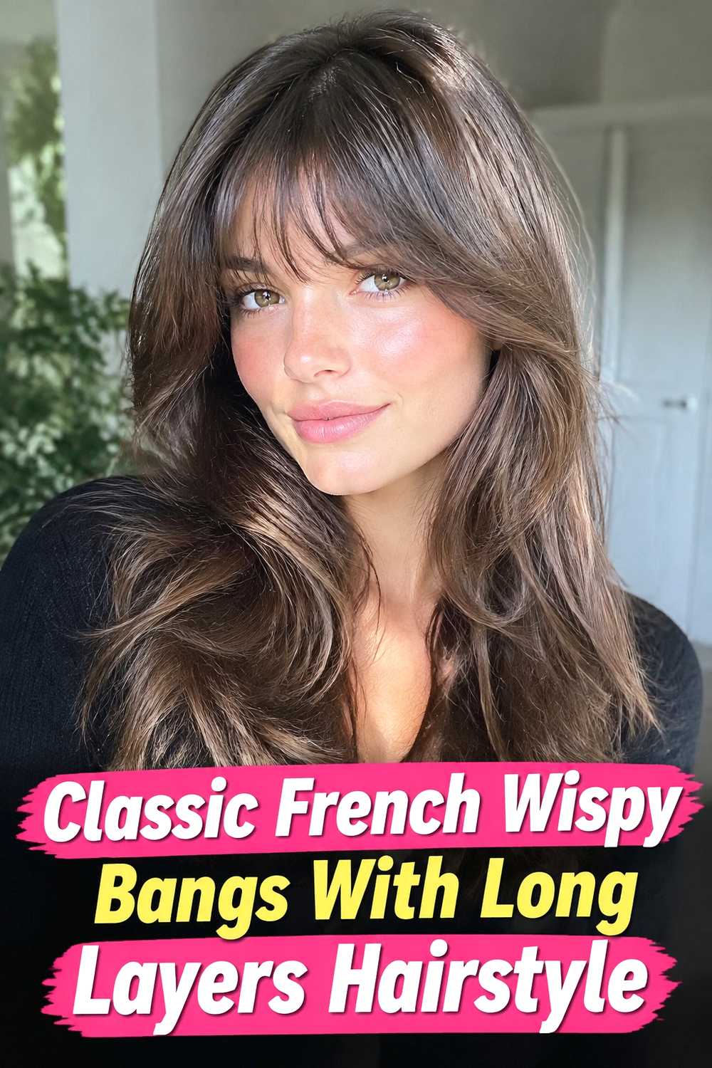 1. Classic French Wispy Bangs With Long Layers Hairstyle