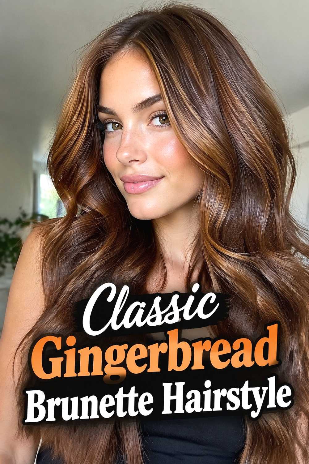 1. Classic Gingerbread Brunette Hairstyle
