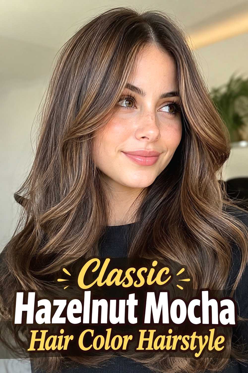 1. Classic Hazelnut Mocha Hair Color Hairstyle