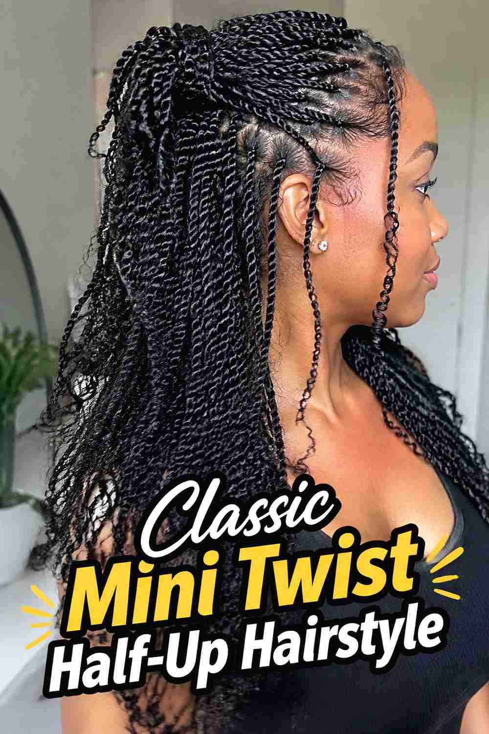 1. Classic Mini Twist Half Up Hairstyle